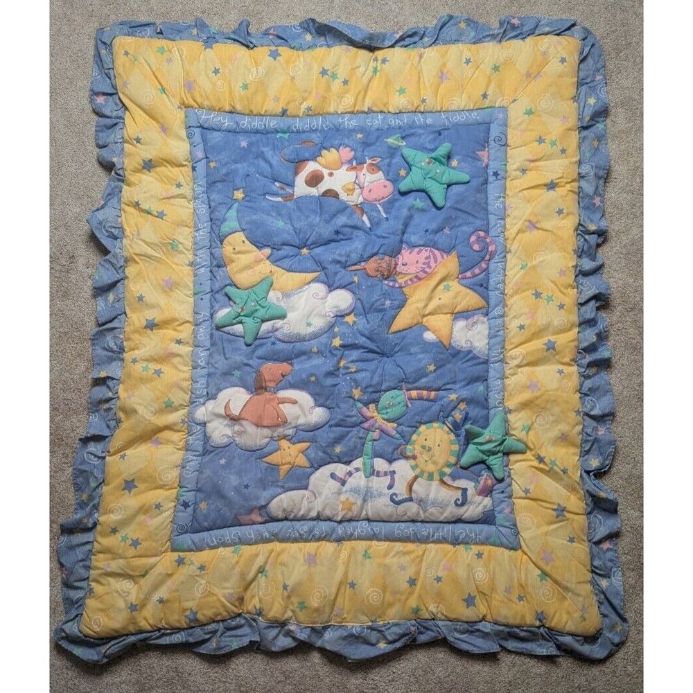 Kidsline Over The Moon Viv Eisner Hess Nursery Rhyme 3D Comforter Baby Blanket